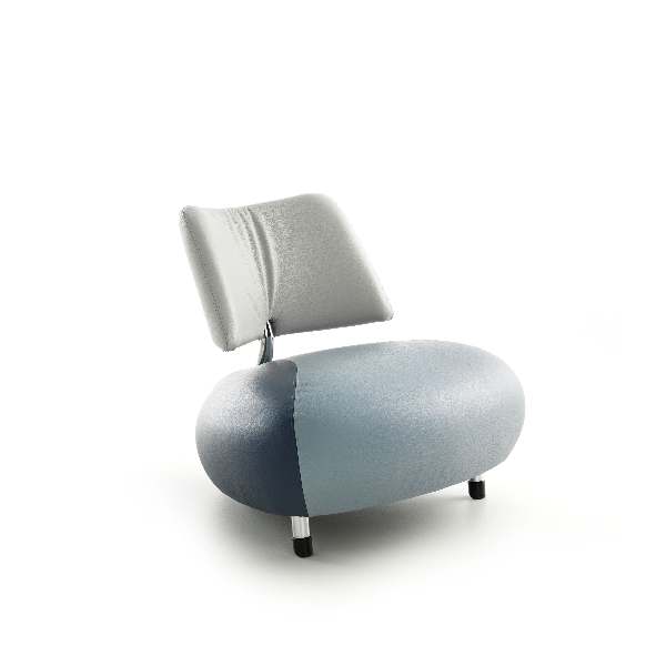Leolux Pallone Sessel in grau-blau-weiß