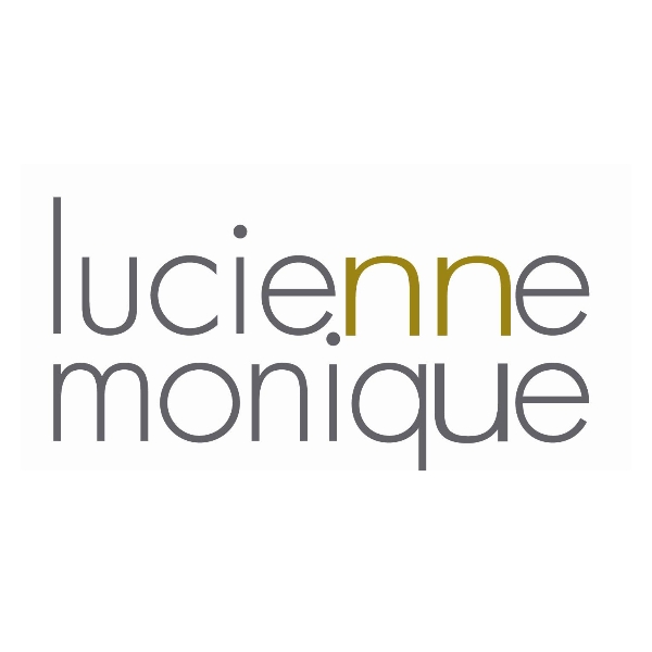 Logo von Lucienne Monique in grau und gold