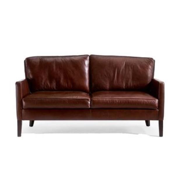 Werther Leder-Sofa Premio in dunkelbraun