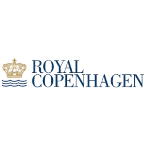 Logo von Royal Copenhagen in gold und blau