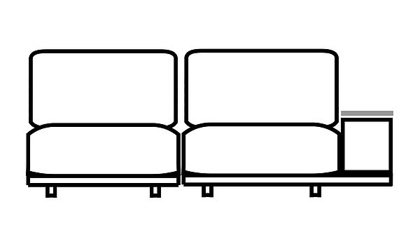 ipdesign Zeichnungen der Sofalandschaft Cube Lounge