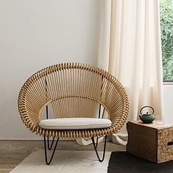 Vincent Sheppard Sessel Cruz Cocoon mit Lloyd Loom in braun