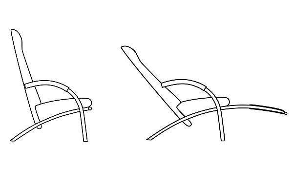 ipdesign Zeichnung des Funktionssessels Curve