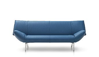 Leolux Sofa Tango in dunkelblautürkis