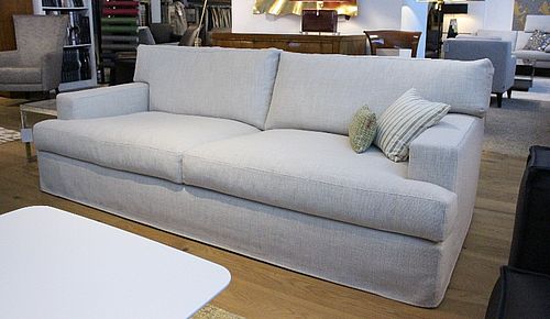 Meridiani Sofa James - Bogart 220 in nauturfarbenem Stoffbezug