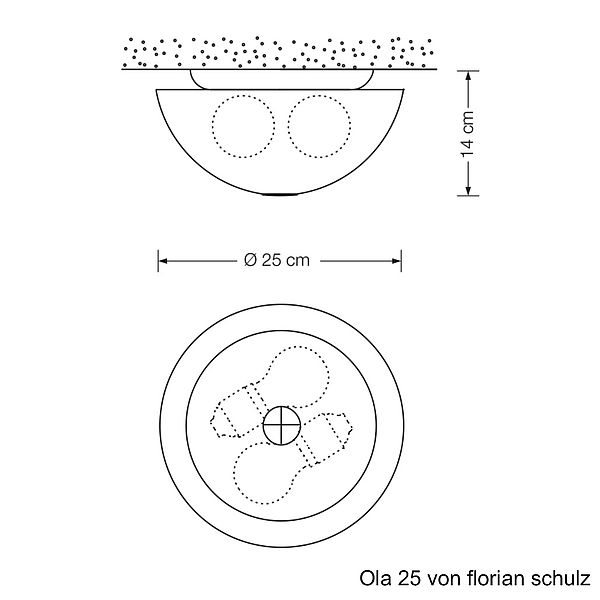 Florian Schulz Leuchter Ola 25, Zeichnung