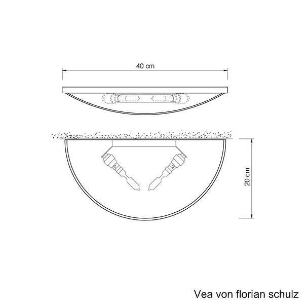 Florian Schulz Wandleuchte VEA, Zeichnung