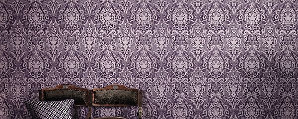 Black Edition Tapete Boheme in violett-silber