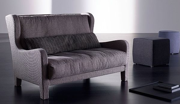 Meridiani Loveseat Forrest Soft in braun-grauem Stoff