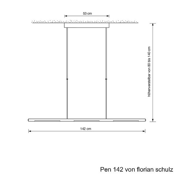 Florian Schulz Pendelleuchte PEN 121, Zeichnung