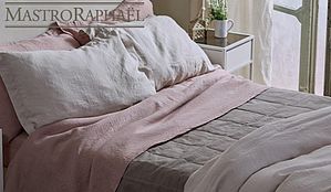 Bettwäsche in rosa braun und eierschalenfarben von Mastro Raphael Italy
