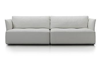 Cierre Sofa New York in weißem Leder