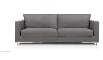 Cierre Sofa Dolce Vita small B in mittelgrauem Leder