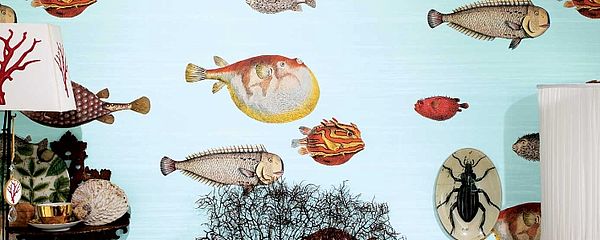 Cole & Son Tapete Acquario, Motiv Unterwasserwelt mit Fischen