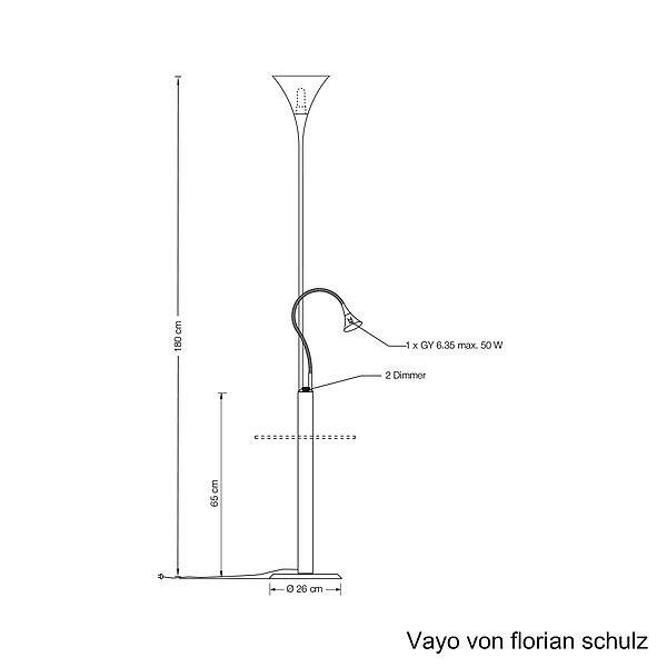 Florian Schulz Raumstrahler Vayo, Zeichnung