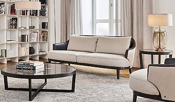 BW Bellini Sessel und Sofa in Leder Stoffkombi