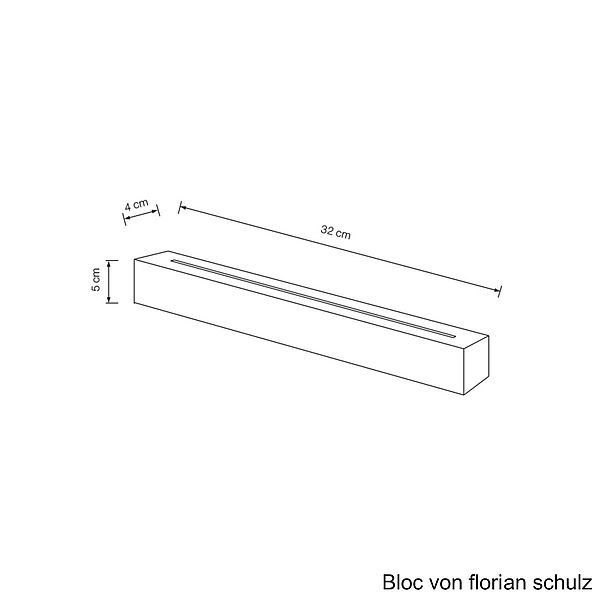 Florian Schulz Wandleuchte BLOC, Zeichnung