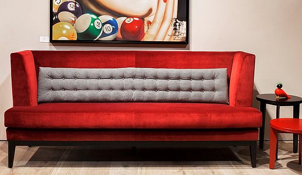BW Polo Dining Sofa hoch in rot