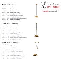 Modellvielfalt der Pendelleuchte Duos36 von VS Manufaktur