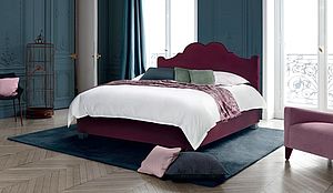 Treca Paris BoxspringBett mit Kopfteil Versailles in grau