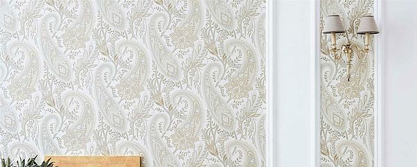 Sanderson Tapete Cashmire Paisley in beige