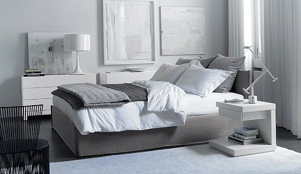 Meridiani Bettsofa Fox double bed mit Bettwäsche und Bettwaren