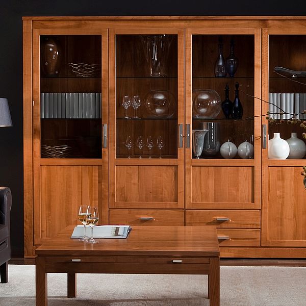 Form exclusiv Bordeaux Wohnschrank, Kirschbaum zedern