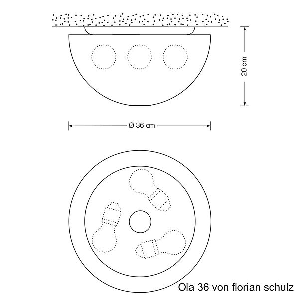 Florian Schulz Leuchter Ola 36, Zeichnung