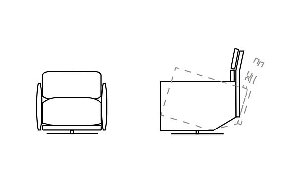 ipdesign Sessel Cube Lounge Zeichnung