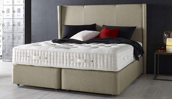 Somnus Veritas Boxspringbett Pervinco mit Kopfteil Knightsbridgein steingrau