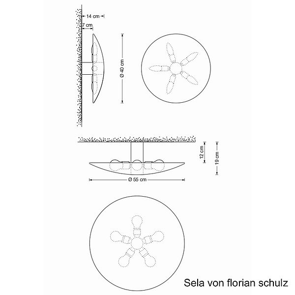 Florian Schulz Leuchter SELA, Zeichnung