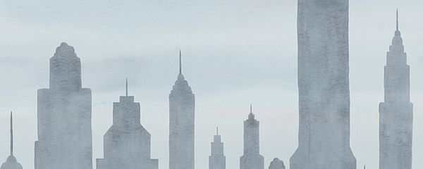 Sandberg Tapete New York, gezeichnete Silhouette
