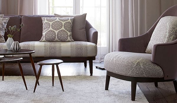Sofa und Sessel Bellini von BW in beige-braun