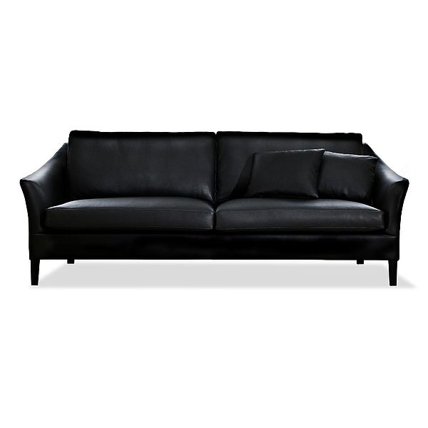 BW Sofa Saloni in schwarzem Leder