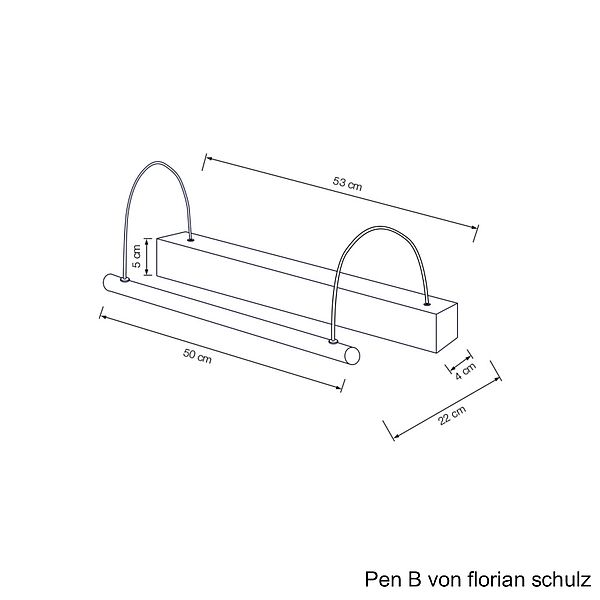 Florian Schulz Wandleuchte PEN B, Zeichnung