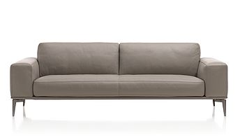 Cierre Sofa Aida A in beigem Leder aus der Cervo-Kollektion