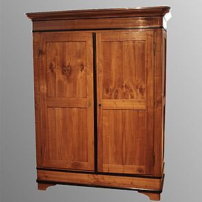 antiker Schrank aus Kirschbaum mit zwei Türen, Deutschland um 1850