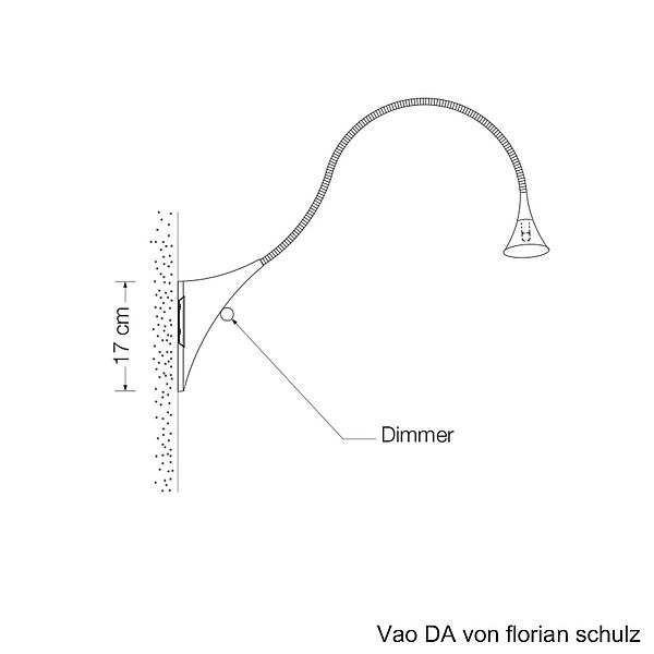 Florian Schulz Wandleuchte VAO, Zeichnung