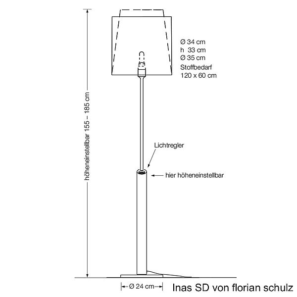 Florian Schulz Leseleuchte INAS SD, Zeichnung