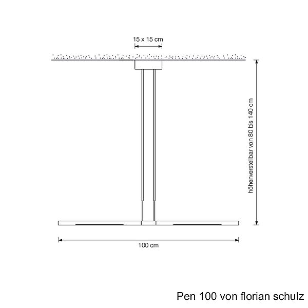 Florian Schulz Pendelleuchte PEN 100, Zeichnung