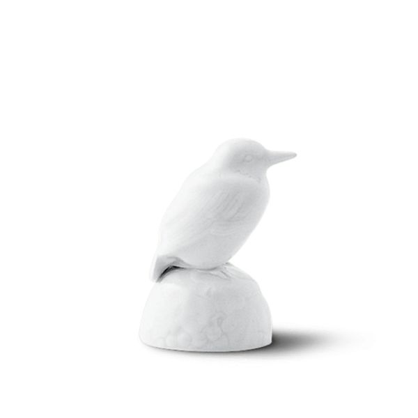 Tierplastik vom Türkisvogel von KPM in weiß