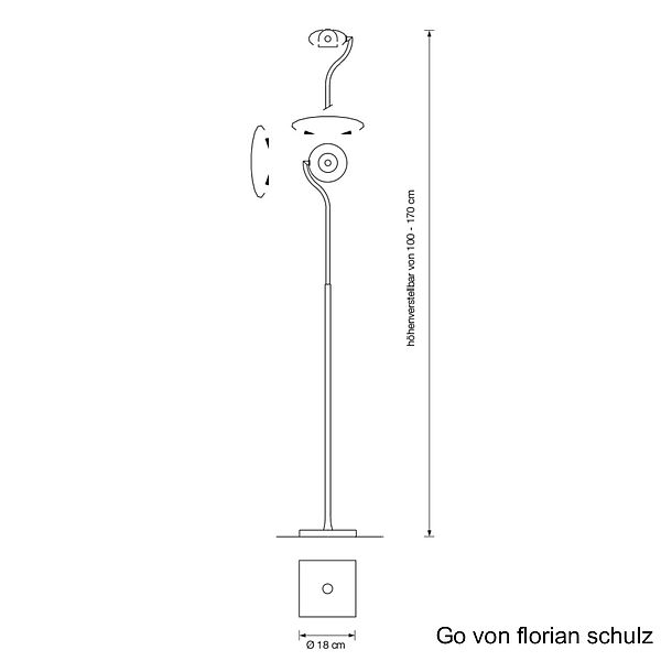 Florian Schulz Leseleuchte GO, Zeichnung