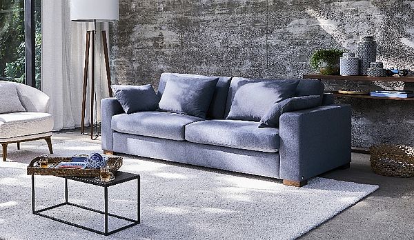 BW Sofa Inspiration in blau mit Armlehntyp 2