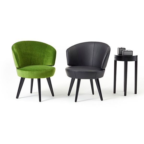 Stuhl Trick lounge von Werther in grün und schwarz