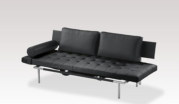 ipdesign Sofa campus de luxe in schwarzem Leder