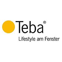 Teba Logo in schwarz mit gelbem Punkt