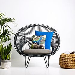 Vincent Sheppard Sessel Cruz Cocoon mit Lloyd Loom in grau