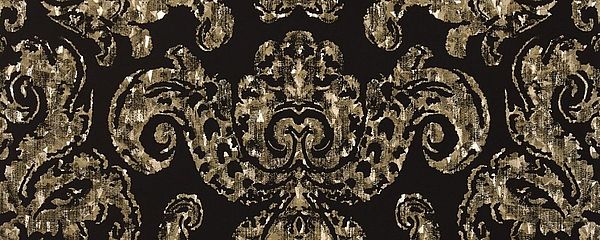 Zoffany Tapete Brocatello Briolette in schwarz-gold