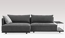 ipdesign Sofa mit Seitentisch Cube Lounge in grau