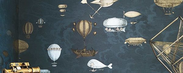 Cole & Son Tapete Macchine Volanti, Motiv: Unterwasserboote und Fische